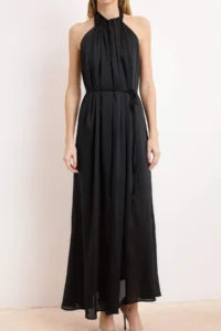 TRENDYOLMİLLA Black Belted Maxi Lined Elegant/Evening Dress - Image 4