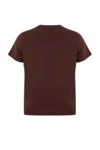 Trendyol Curve Brown Regular Fit V-neck Plus Size T-Shirt - Image 5