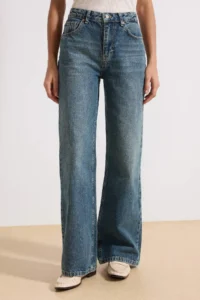 TRENDYOLMİLLA Mavi Soluk Efekt Vintage High Waist Wide Leg Wide Leg 100% Cotton Non-Stretch jeans - Image 6