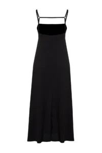 TRENDYOLMİLLA Black Adjustable Sleeveless A-line Crepe/textured Knitting Maxi Dress - Image 8