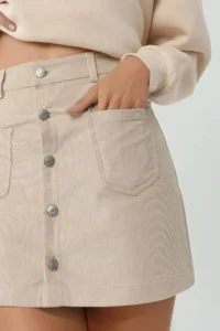 Hiccup Buttoned High Waist Mini Skirt - Image 2