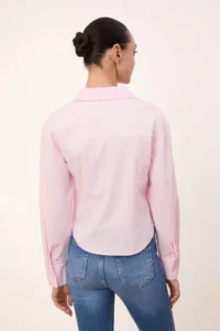 TRENDYOLMİLLA TRENDYOLMiLLA Wardrobe Essentials – Pink Pocket Detail Fitted Weaving Shirt | - Image 4