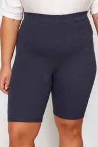 Trendyol Curve Navy Blue-Khaki High Waist 2 Sets Pack Biker/Short Plus Size Leggings - Image 4