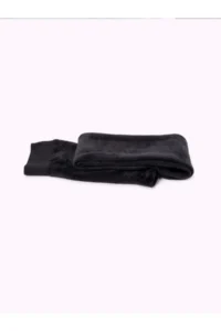 MİSTİRİK Ravena Model Warm, Firming, Hairy Plush Woven Pantyhose Black Color - Image 4