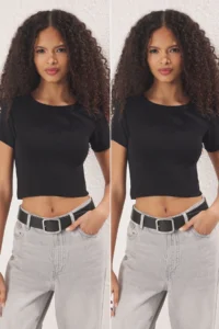 TRENDYOLMİLLA Black-Black Crop 2 Sets Package slim/Fitting Knitting Blouse - Image 5