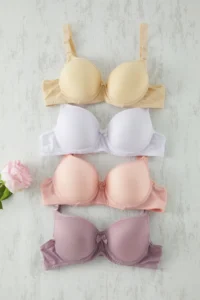 TRENDYOLMİLLA White-Multicolored 4 Sets Paket Micro Covered T-Shirt Bra Sleeveless Knitting Bra - Image 2