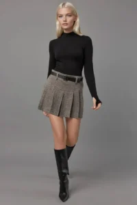Hiccup High Waist pleated Mini Shorts Skirt - Image 4