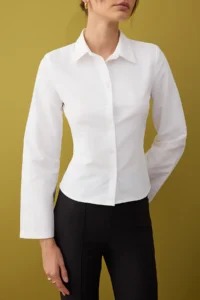 TRENDYOLMİLLA Ecru Corset Detailed Shirt - Image 4
