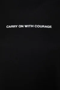 Trendyol Curve Black relaxed Fit Slogan Printed Crew Neck 100% Cotton Knitting Plus Size T-Shirt - Image 7