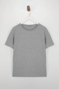 Trendyol Curve White-Gray-Navy Blue 3 Sets Paket Plus Size T-Shirt - Image 8