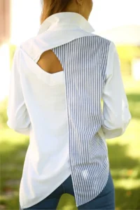 FEMELLE Women's 100% Cotton Shirt with Back Window - Image 3
