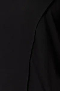 Trendyol Curve Black Crew Neck Stitching Detailed 100% Cotton Knitting Crop T-Shirt - Image 3