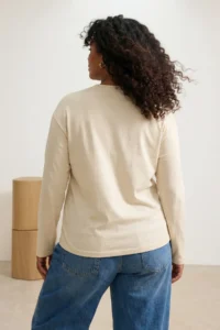 Trendyol Curve Brown-Beige  2 Sets Paket 100% single jersey Regular/Normal Pattern Knitting T-Shirt - Image 5
