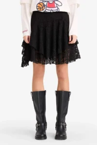 DeFacto A Cut Lace Mini Skirt - Image 3