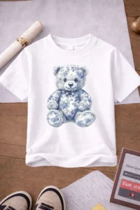 twins tailors Princess And Toy And Ribbon Printed 3-Pack Navy Blue-White-Blue Girls' T-Shirts - Image 4