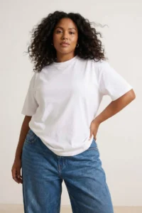 Trendyol Curve White-Gray-Navy Blue 3 Sets Paket Plus Size T-Shirt - Image 6