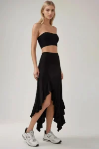 Hiccup Drapeli Asymmetric Maxi Skirt - Image 6