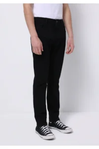 Colin's Straight Fit Low Waist Straight Leg Men's Black Jeans Pants - Image 4