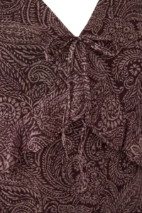 Trendyol Curve Multicolored Shawl Patterned Siphon Midi Weaving Plus Size Dress - Image 6
