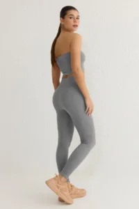 TRENDYOLMİLLA Gray seamless/Seamless Full Size Knitting Sports Leggings - Image 3
