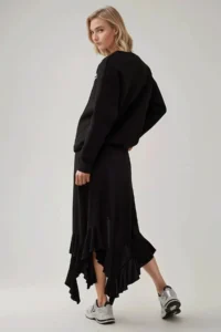 Hiccup Drapeli Asymmetric Maxi Skirt - Image 2