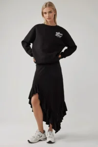Hiccup Drapeli Asymmetric Maxi Skirt - Image 4