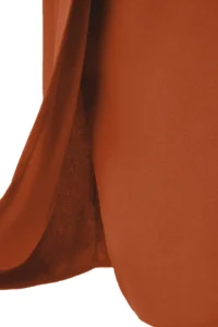 TRENDYOLMİLLA Burgundy A Cut Waist Low-cut and Accessory Detailed Maxi Weaving Crepe her dress - Image 8