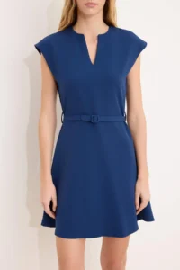 TRENDYOLMiLLA Petrol Blue Blue Blue Arched Skirt Opened at Waist Mini Flexible Weaving Dress - Image 3