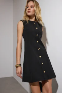 TRENDYOLMiLLA Black Accessory Detailed Mini Weaving Dress - Image 2