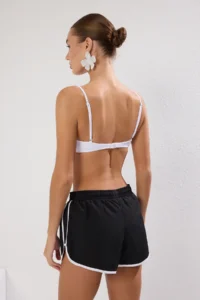 TRENDYOLMiLLA Ethnic Patterned Weaving Piped Beach Mini Regular Waist Shorts & Bermuda - Image 4