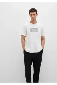 Mavi Black Printed Ecru T-Shirt Regular Fit / Normal Cut 0612866-70057 - Image 2