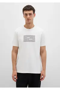 Mavi Black Printed Ecru T-Shirt Regular Fit / Normal Cut 0612866-70057 - Image 4