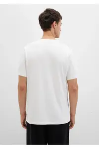 Mavi Black Printed Ecru T-Shirt Regular Fit / Normal Cut 0612866-70057 - Image 5