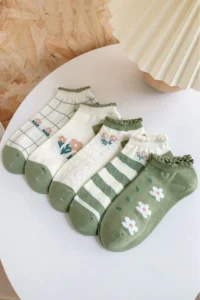BGK 5-Piece Floral pattern Women Slippers