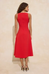 TRENDYOLMİLLA Rejection Arched Flexible Midi Weaving Dress - Image 4