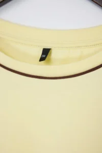 Trendyol Curve Yellow Crew Neck Biye Detailed Basic Plus Size T-Shirt - Image 8