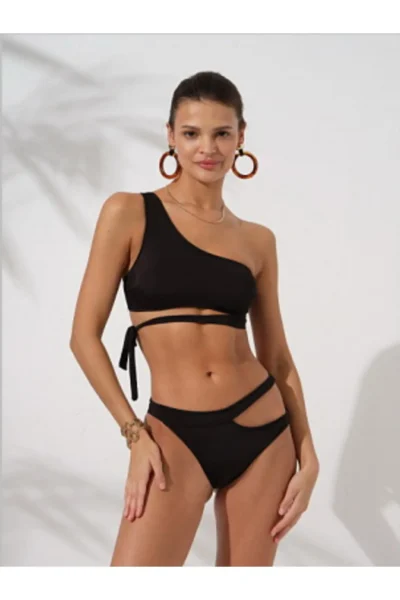 Pierre Cardin One Shoulder tied up Bikini Set