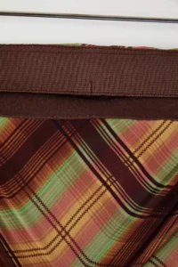Trendyol Curve Multicolored Siphon Midi Plaid/Checkered Weaving Plus Size Skirt - Image 7