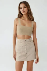 Hiccup Buttoned High Waist Mini Skirt - Image 5