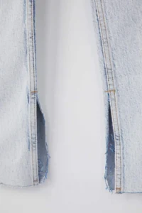 Trendyol Curve Light Blue High Waist Slit Detailed Flare Fit plus size jeans - Image 6