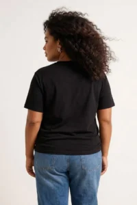 Trendyol Curve White-Gray-Navy Blue 3 Sets Paket Plus Size T-Shirt - Image 4