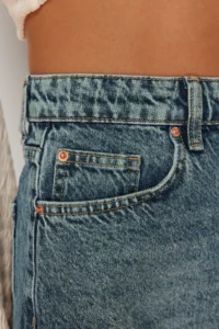 TRENDYOLMiLLA Light Blue High Waist Mini denim Shorts - Image 5