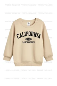 twins tailors California And Game Joystick Printed 3 Pack Unisex Gray-Brown-Beige Kids Sweatshirt - Image 2