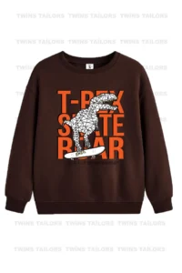 twins tailors Brooklyn And Joystick Printed 3 Pack Unisex Green-Beige-Brown Kids Sweatshirts - Image 4