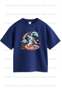 twins tailors Game Console And Astronaut Printed 3-Pack Unisex Black-Navy Blue-Beige Children's T-Shirt - Image 4