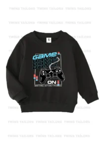 twins tailors Game And Scooter Printed 3 Pack Unisex Grey-Navy Blue-Black Kids Sweatshirts - Image 2