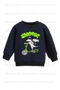 twins tailors Game And Scooter Printed 3 Pack Unisex Grey-Navy Blue-Black Kids Sweatshirts - Image 4