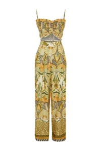 TRENDYOLMiLLA Ethnic Patterned Patterned Weaving Gipelli Strapless Blouse Pants Beach Set - Image 7