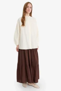 DeFacto A Cut Viscose Maxi Skirt - Image 3