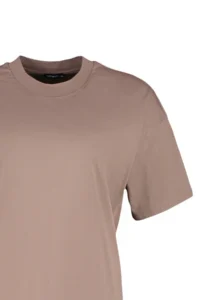 Trendyol Curve Brown Collar Ribbed Wide Pattern Basic 100% Cotton Knitting T-Shirt - Image 8